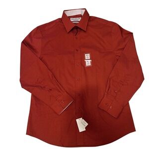 Nick Graham Dress Shirt Mens M Red New Stretch Modern Fit 20x28.5